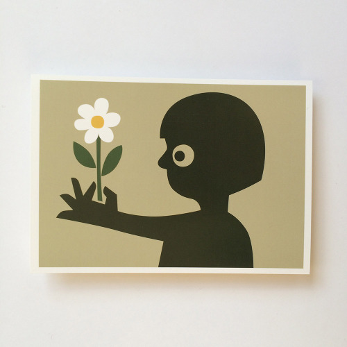 Briefkaart_kind_meisje_bloem